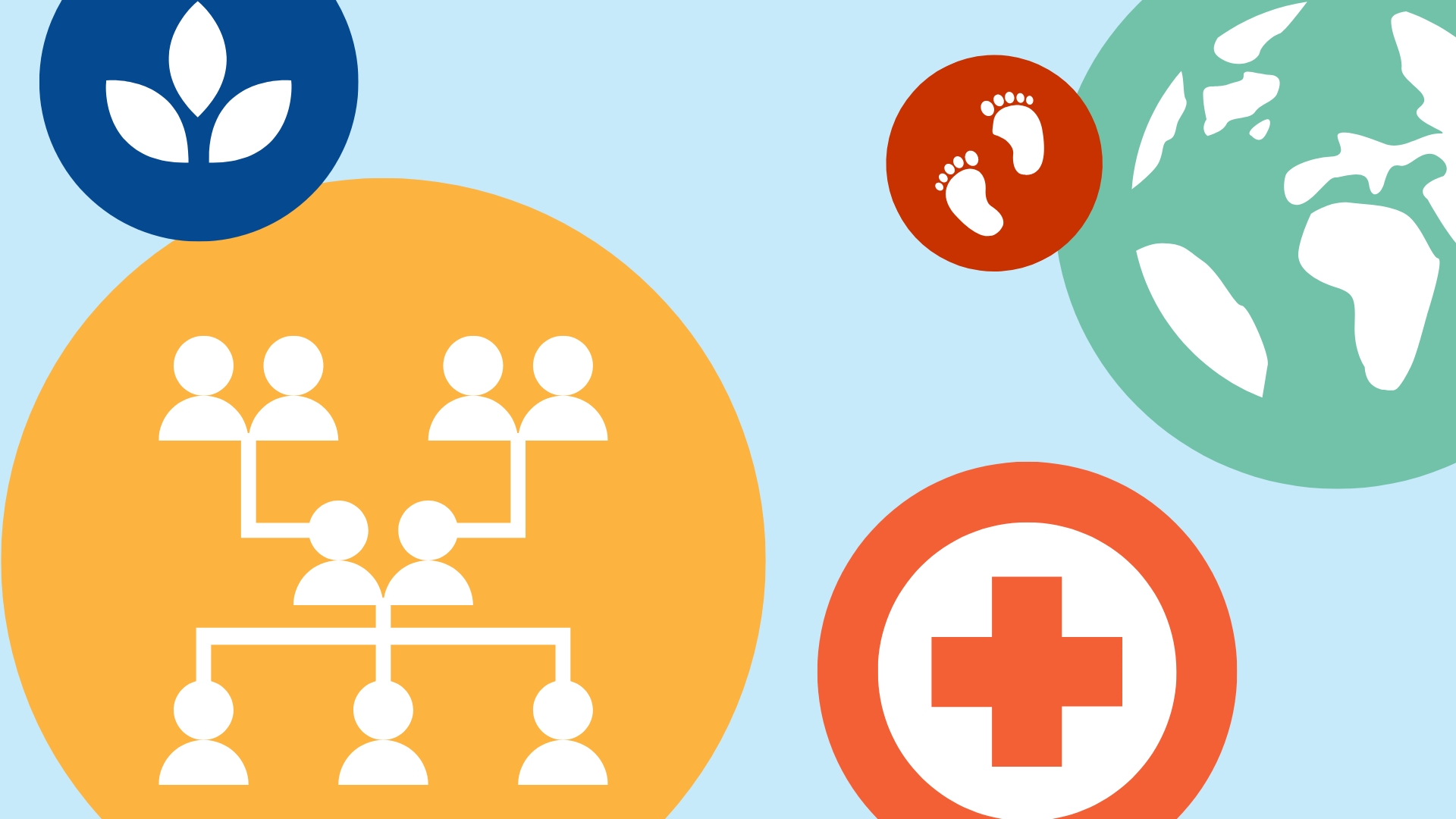 Graphic icons representing agriculture