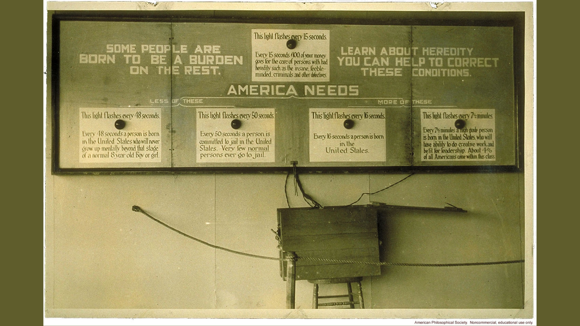 Flashing lights exhibit from Fitter Families Contest